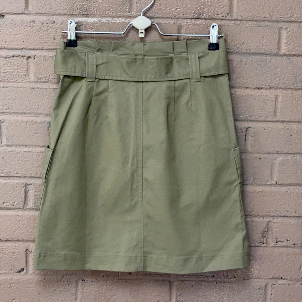 LOFT  Olive Green cargo skirt  00 - Picture 2 of 8